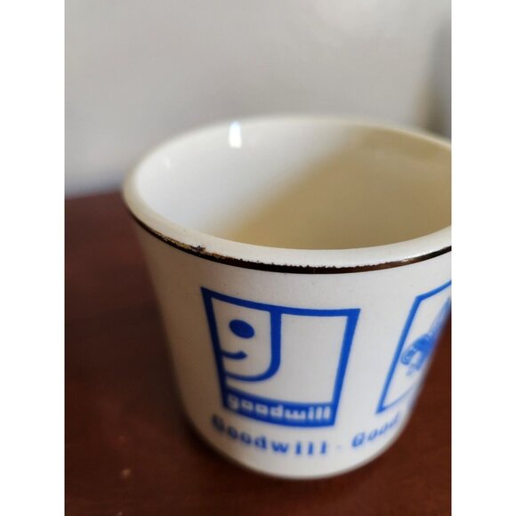 Rare Vintage BSA Boy Scouts Goodwill - Good Turn Coffee Mug / Cup Gold Trim. - Picture 6 of 10
